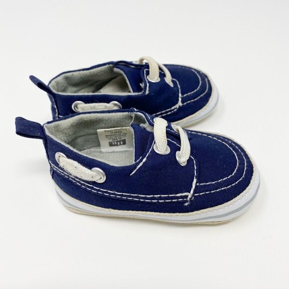 Baby 0-6 Month Slip On Soft and Comfortable Shoes. Blue. Size 0-6 Months - Picture 3 of 6
